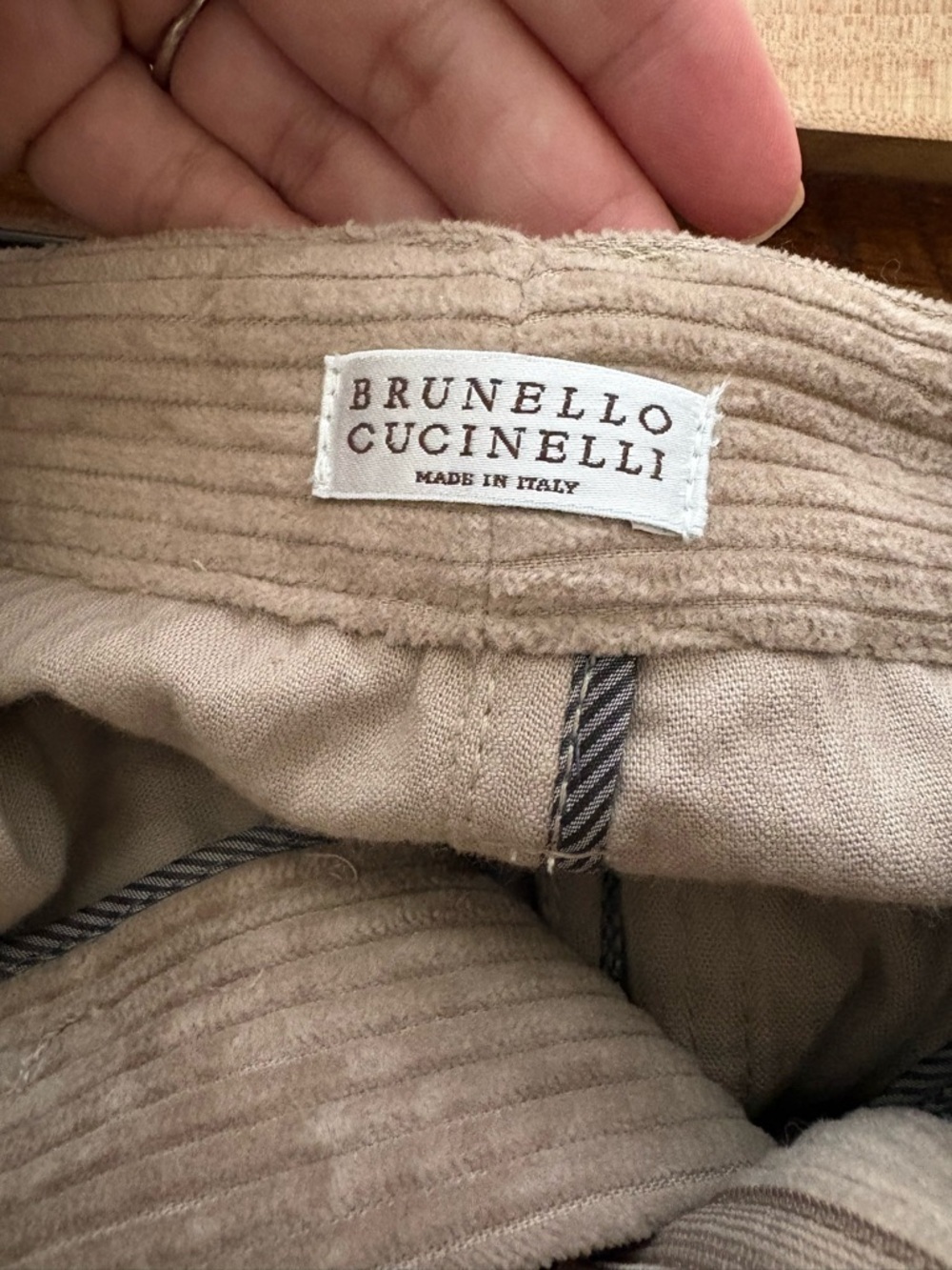 Brunello Cucinelli Striped Cotton blend corduroy wide leg pant size 4US - Picture 7 of 8